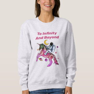 Sweatshirt Nice Astronaut Ride Space Unicorn Horse