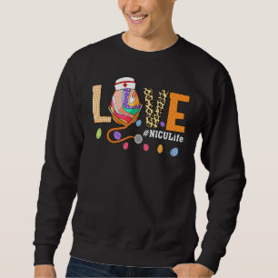 Sweatshirt Nicu Nurse Plaid Oeuf Bunny Love Stethoscope Rn Nu