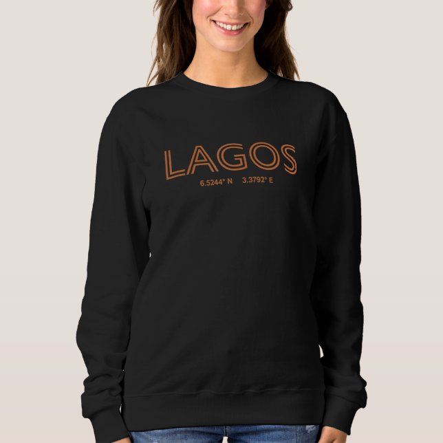 Sweatshirt Nigeria City Coordinates  Lagos (Devant)