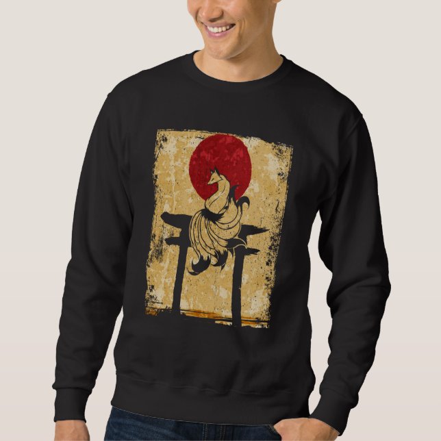 Sweatshirt Nine Tailed Fox Japanese Retro  1 (Devant)