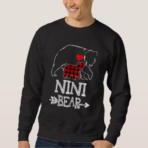 Sweatshirt Nini Bear Buffalo Plaid Christmas Family Pajama