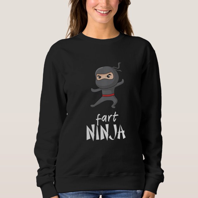 Sweatshirt Ninja Noir Dans Un Masque Fart Ninjas (Devant)