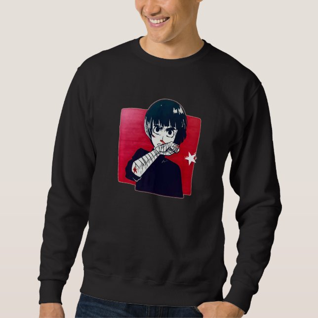 Sweatshirt Ninja Samurai Entraînement de chasse hard Boxe Guy (Devant)