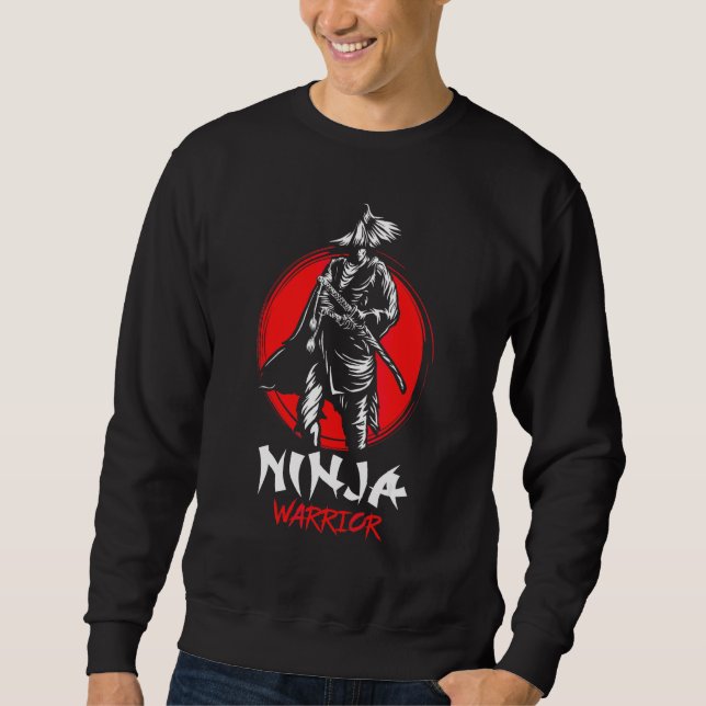 Sweatshirt Ninja Warrior Samouraï Tache de sang japonaise Kat (Devant)