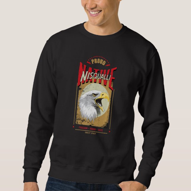 Sweatshirt Nisqualli Native American Eagle Spirit Vintage Hon (Devant)