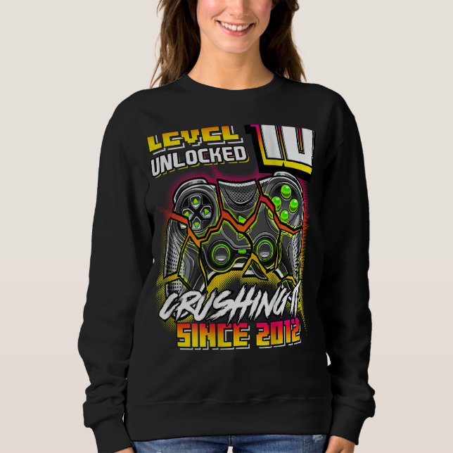 Sweatshirt Niveau 10 Déverrouillé Crushing It 2012 jeu vidéo  (Devant)