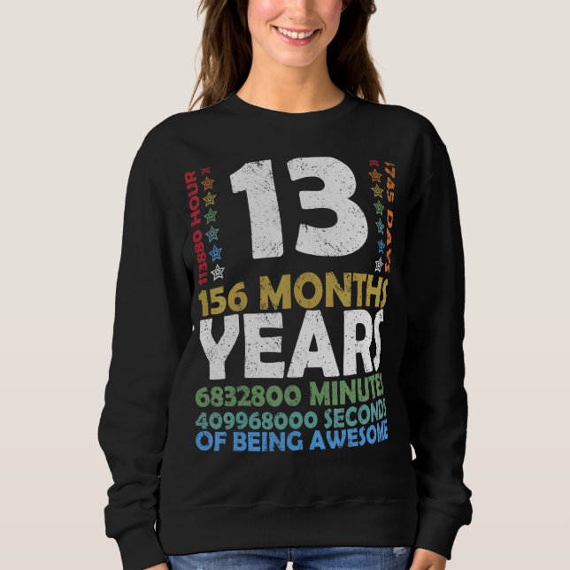 Sweatshirt Niveau 13 Jeu vidéo déverrouillé 13e fête d'annive (Devant)