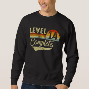 Sweatshirt Niveau 14 Gamers Vidéo Rétro Complets Couple 14e A