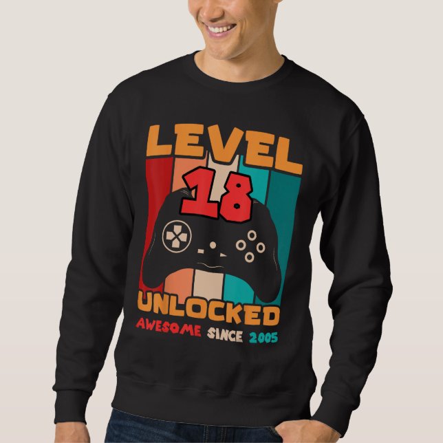 Sweatshirt Niveau 18 Déverrouillé Conception du joueur d'anni (Devant)