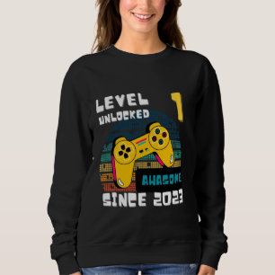 Sweatshirt Niveau 1 Déverrouillé 1er anniversaire Tee Vidéo J