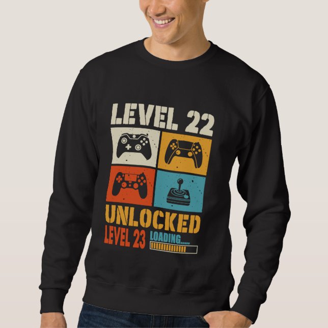 Sweatshirt Niveau 22 Déverrouillé Niveau 23 Chargement impres (Devant)