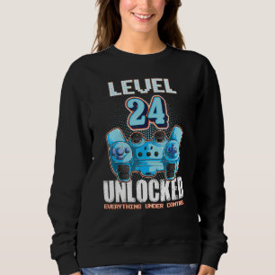Sweatshirt Niveau 24 Garçons déverrouillés Filles 24e anniver