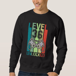 Sweatshirt Niveau 36 Jeu vidéo déverrouillé 36e anniversaire