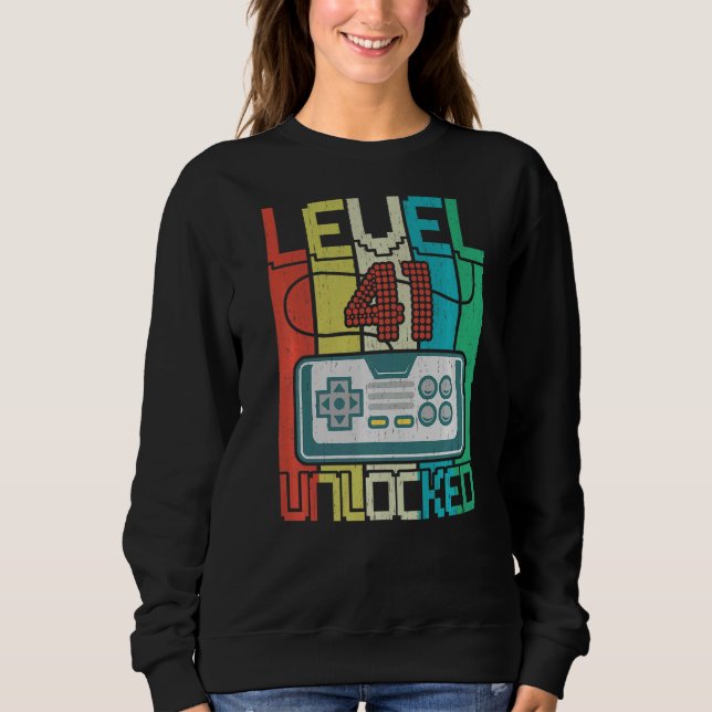 Sweatshirt Niveau 41 Jeu vidéo déverrouillé 41e anniversaire (Devant)