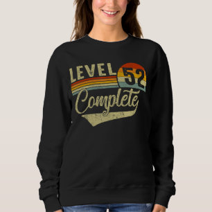 Sweatshirt Niveau 52 Gamers Vidéo Rétro Complets Couple 52e A