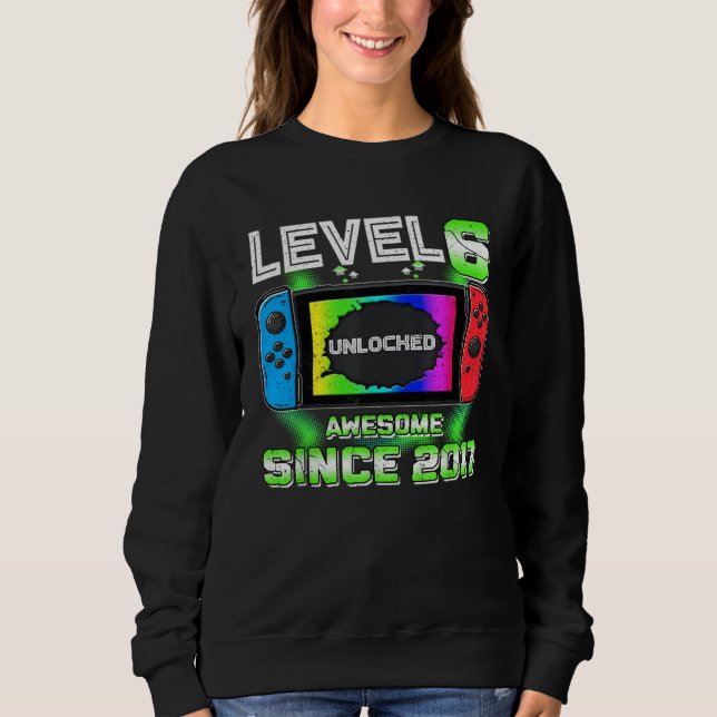 Sweatshirt Niveau 6 Débloqué Incroyable Jeu Vidéo 2017 6ème A (Devant)