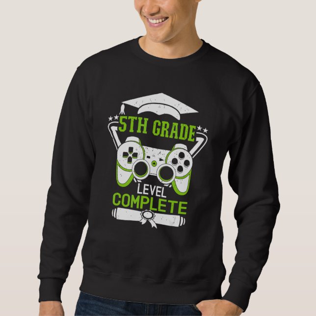 Sweatshirt Niveau de 5e année Terminé Est Cool 5e année Gradu (Devant)