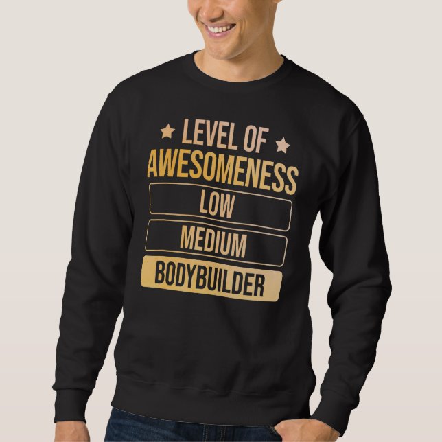 Sweatshirt Niveau De Compréhension Bodybuilder Fitness Gym De (Devant)