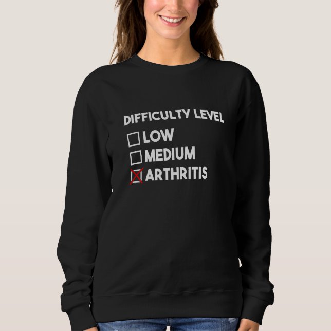 Sweatshirt Niveau de difficulté Mois de sensibilisation à l'a (Devant)