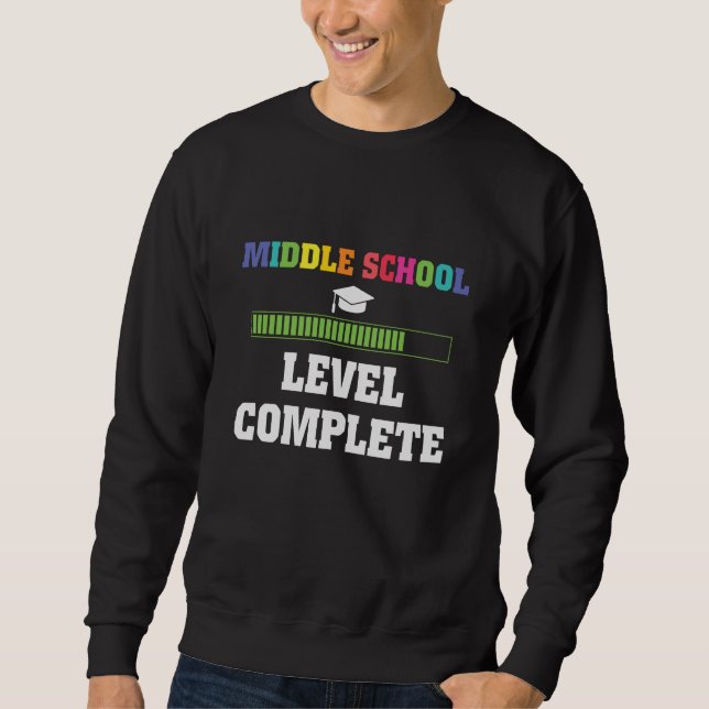 Sweatshirt Niveau de fin de collège complet étudiant  (Devant)