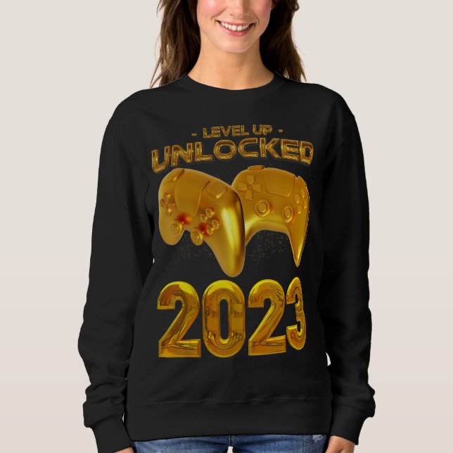 Sweatshirt Niveau Déverrouillé 2023 Gaming Video Game Control (Devant)