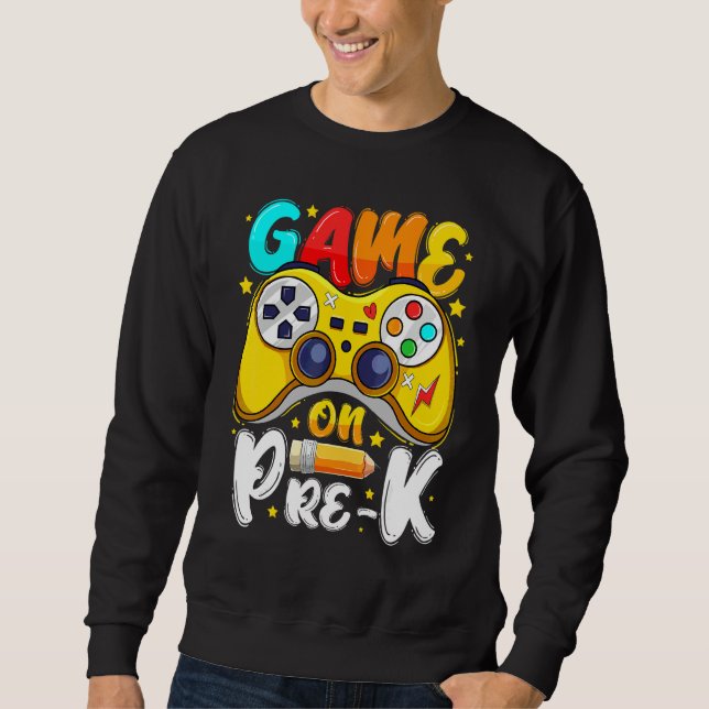 Sweatshirt Niveau pré-maternelle débloqué Jeu activé Pré-mate (Devant)