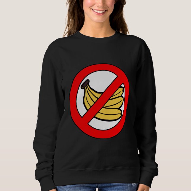 Sweatshirt No Bananas on Boat Banana Hater Boat Rules (Devant)
