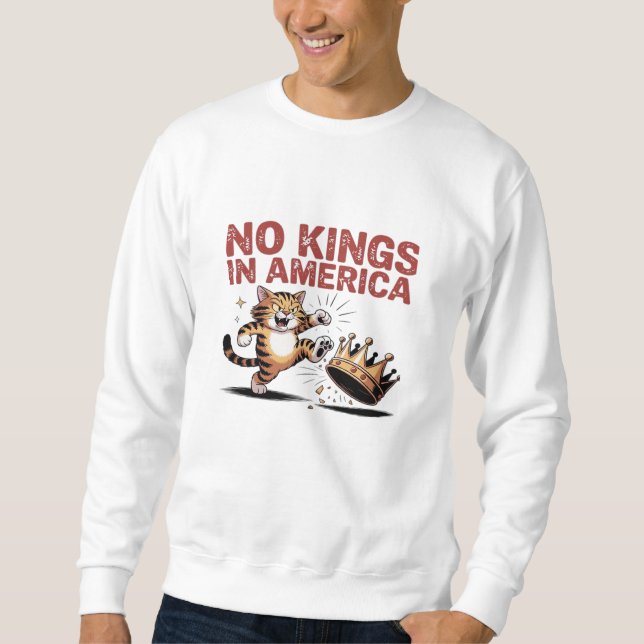 Sweatshirt No Kings In America Classic Aesthetic Design (Devant)
