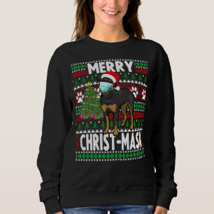 Sweatshirt Noël 2020 Xmas Rottweiler Chien portant un masque