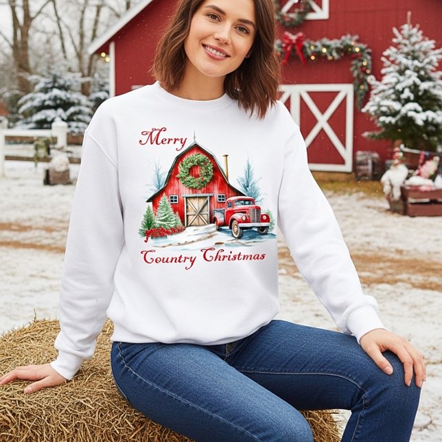 Sweatshirt Noël à la campagne (Créateur téléchargé)