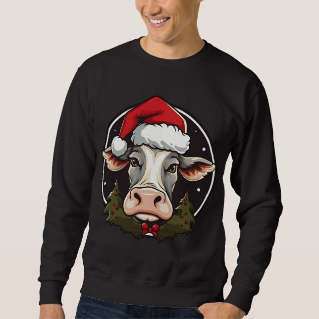 Sweatshirt Noël à la vache (Devant)