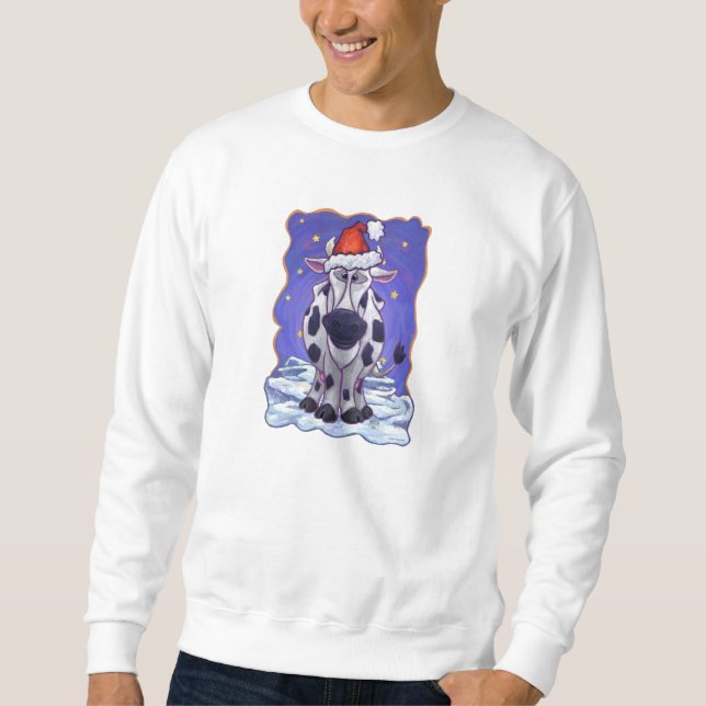 Sweatshirt Noël à la vache (Devant)