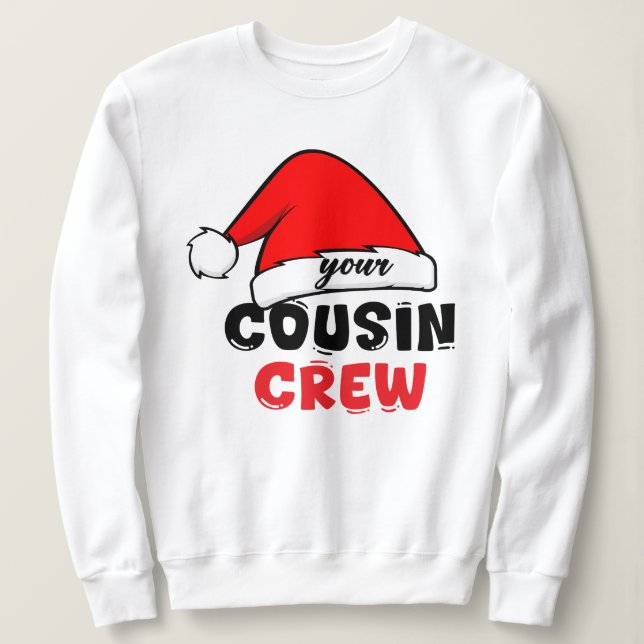 Sweatshirt Noël à l'équipage Cousin (Design devant)