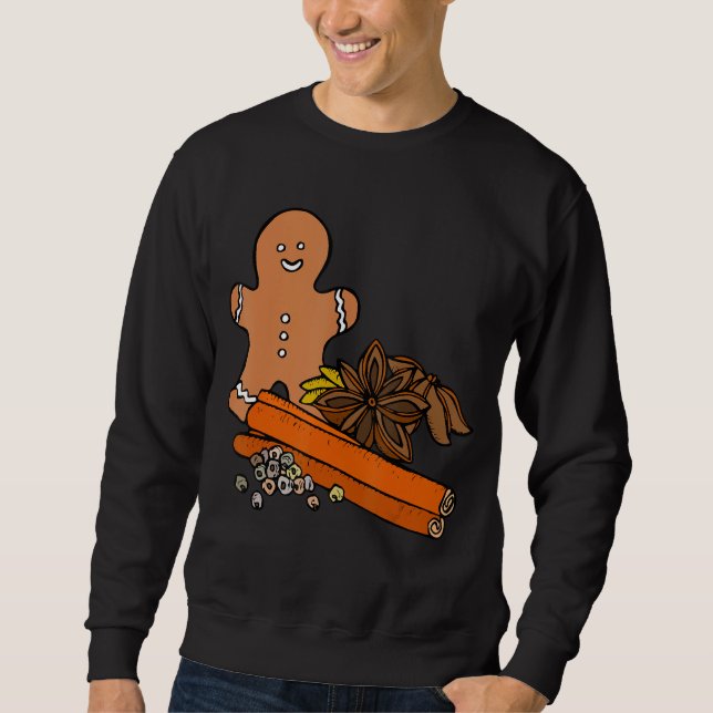 SWEATSHIRT NOËL AMUSANT TEE. HOMME, CINNAMON ET F (Devant)