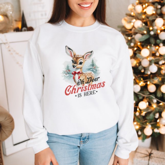 Sweatshirt Noël aux Cerfs vintages (Créateur téléchargé)