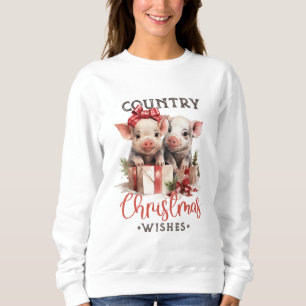 Sweatshirt Noël aux cochons mignons