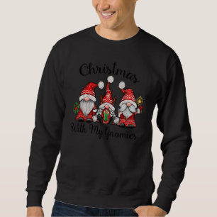 Sweatshirt Noël avec mes gnomes à carreaux de Buffalo Merry X