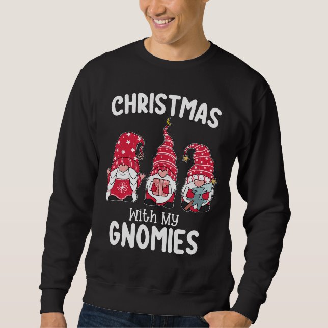 Sweatshirt Noël avec mes Gnomies Gnome de vacances (Devant)