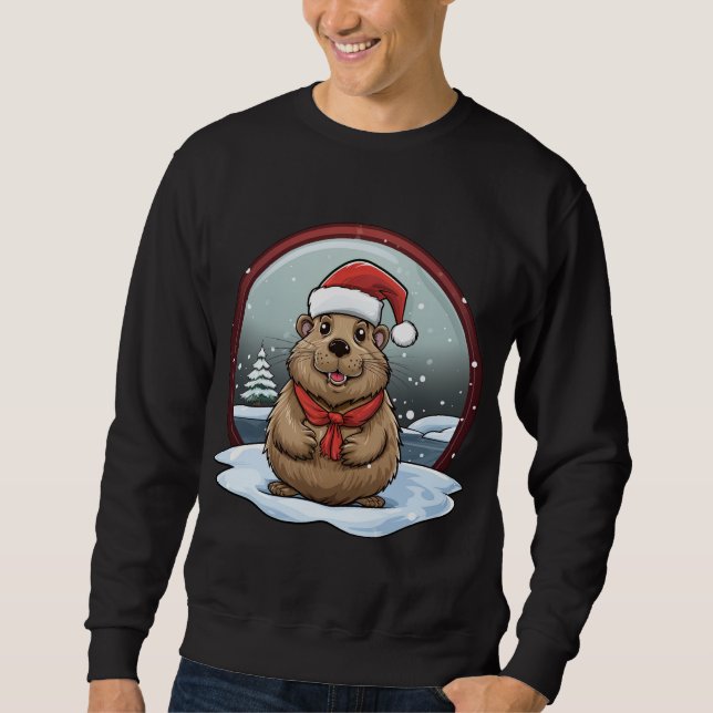 Sweatshirt Noël Beaver (Devant)
