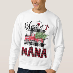 Sweatshirt Noël béni Nana Red plaid
