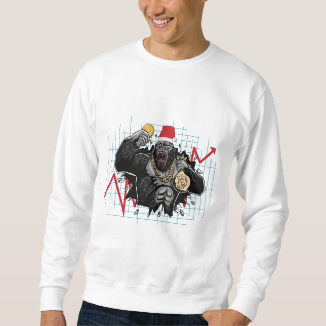 Sweatshirt Noël Bitcoin - Bourse (Devant)