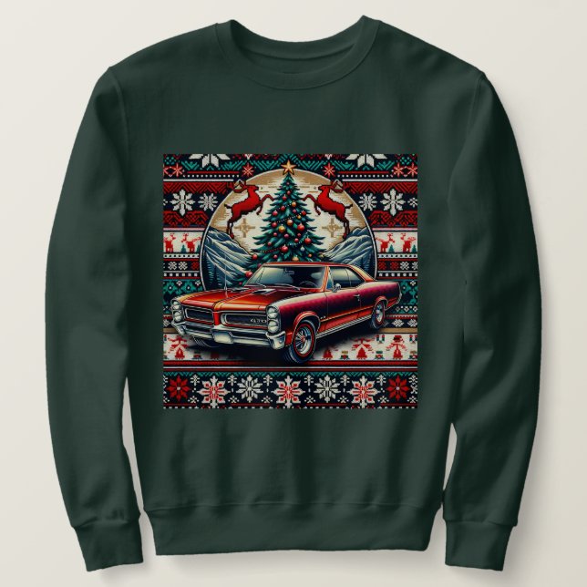 sweatshirt noël christmas pontiac GTO 1966 (Design devant)