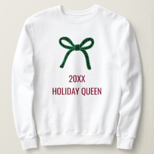 Sweatshirt Noël Cowgirl Burgundy Vert Bow Cadeaux Personnalis