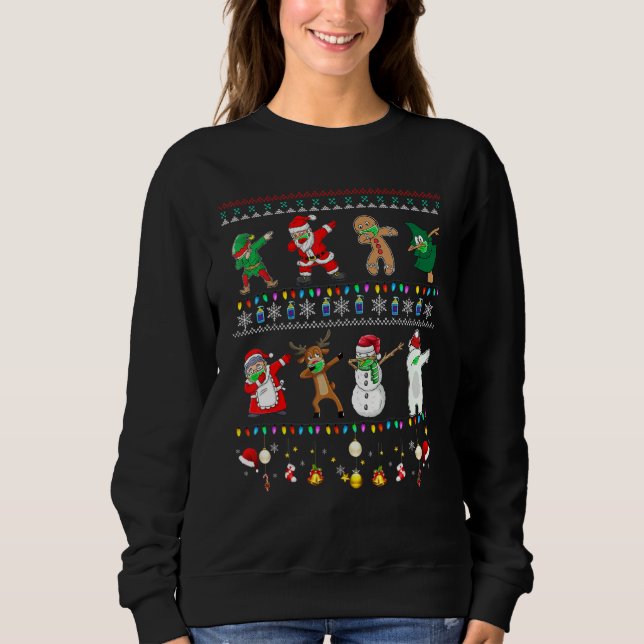 Sweatshirt Noël Dabbing Père Noël Elf Et Amis Mask Boys (Devant)