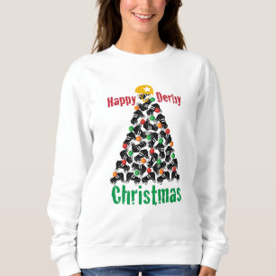 Sweatshirt Noël de Derby de rouleau, patinage de rouleau