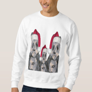 Sweatshirt Noël de famille de panda