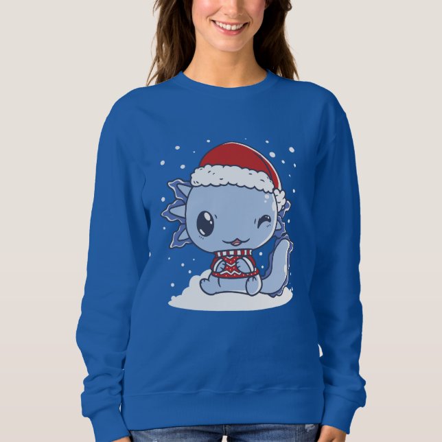 Sweatshirt Noël de Kawaii Axolotl (Devant)