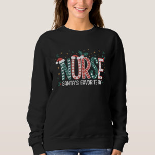 Sweatshirt Noël de l'elfe préféré de Santa Infirmière Inspira