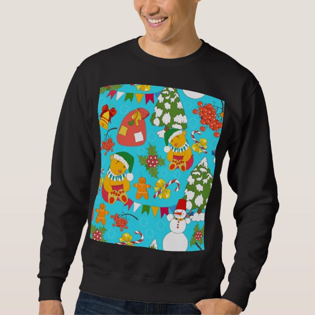 Sweatshirt Noël de l'ours en peluche : Motif amical pour les  (Devant)