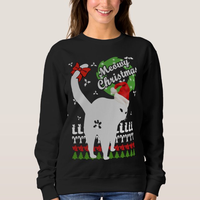 Sweatshirt Noël de Meowy (Devant)